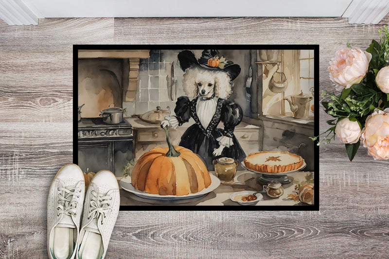 Poodle Fall Kitchen Pumpkins Doormat 18x27