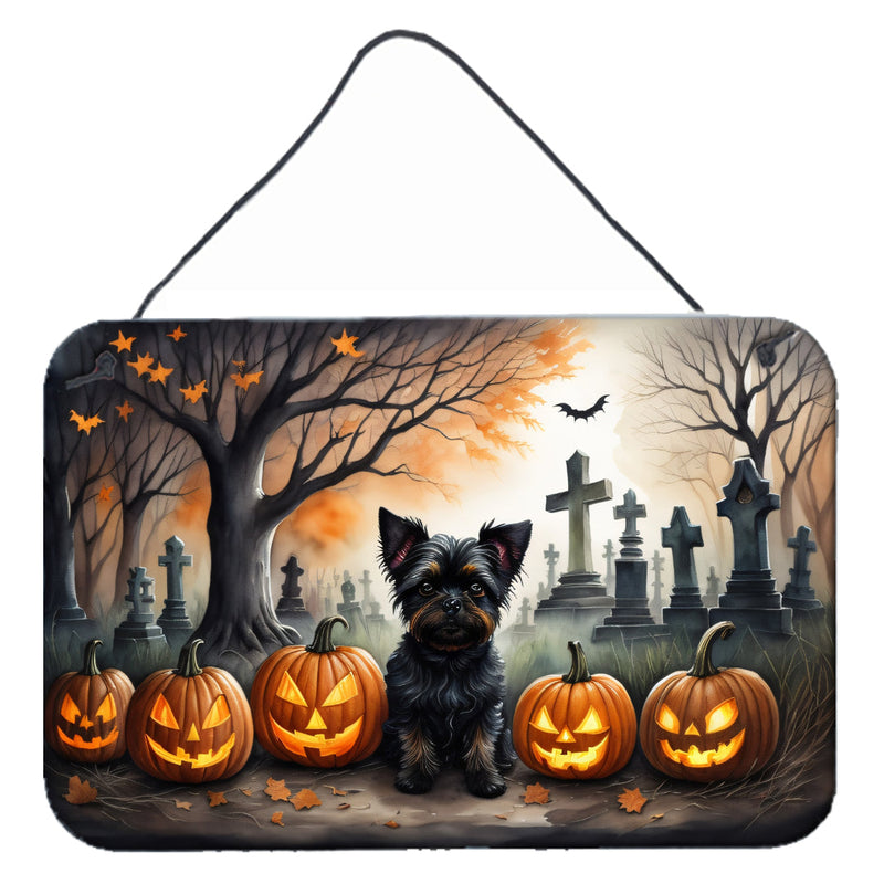 Affenpinscher Spooky Halloween Wall or Door Hanging Prints