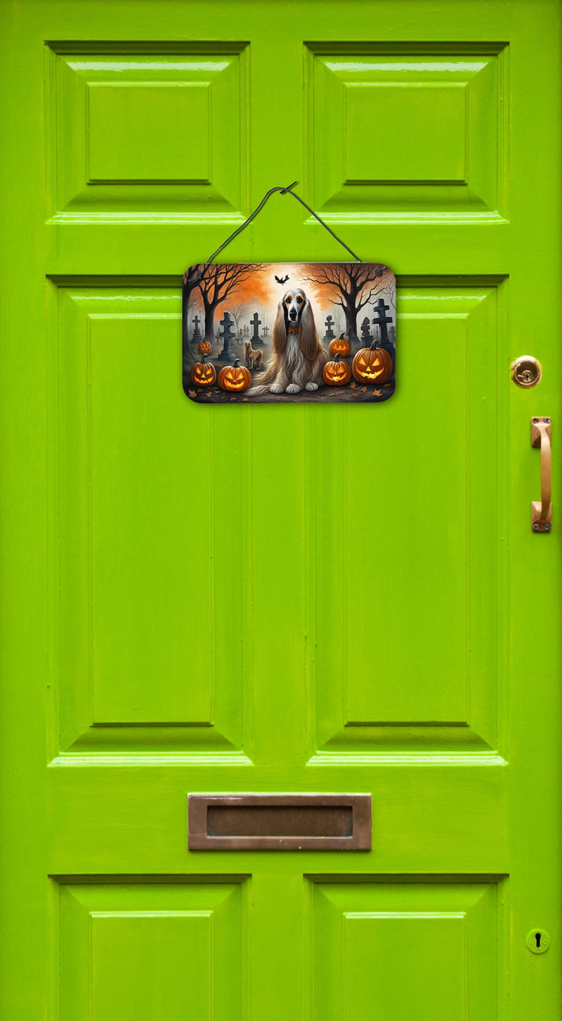 Afghan Hound Spooky Halloween Wall or Door Hanging Prints