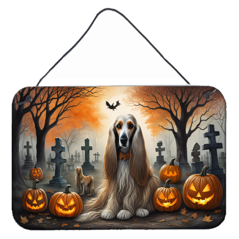 Afghan Hound Spooky Halloween Wall or Door Hanging Prints