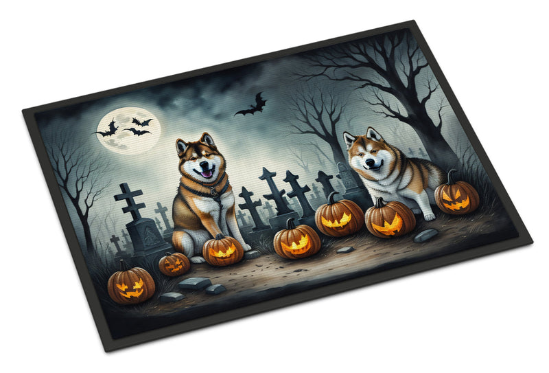 Akita Spooky Halloween Indoor or Outdoor Mat 24x36