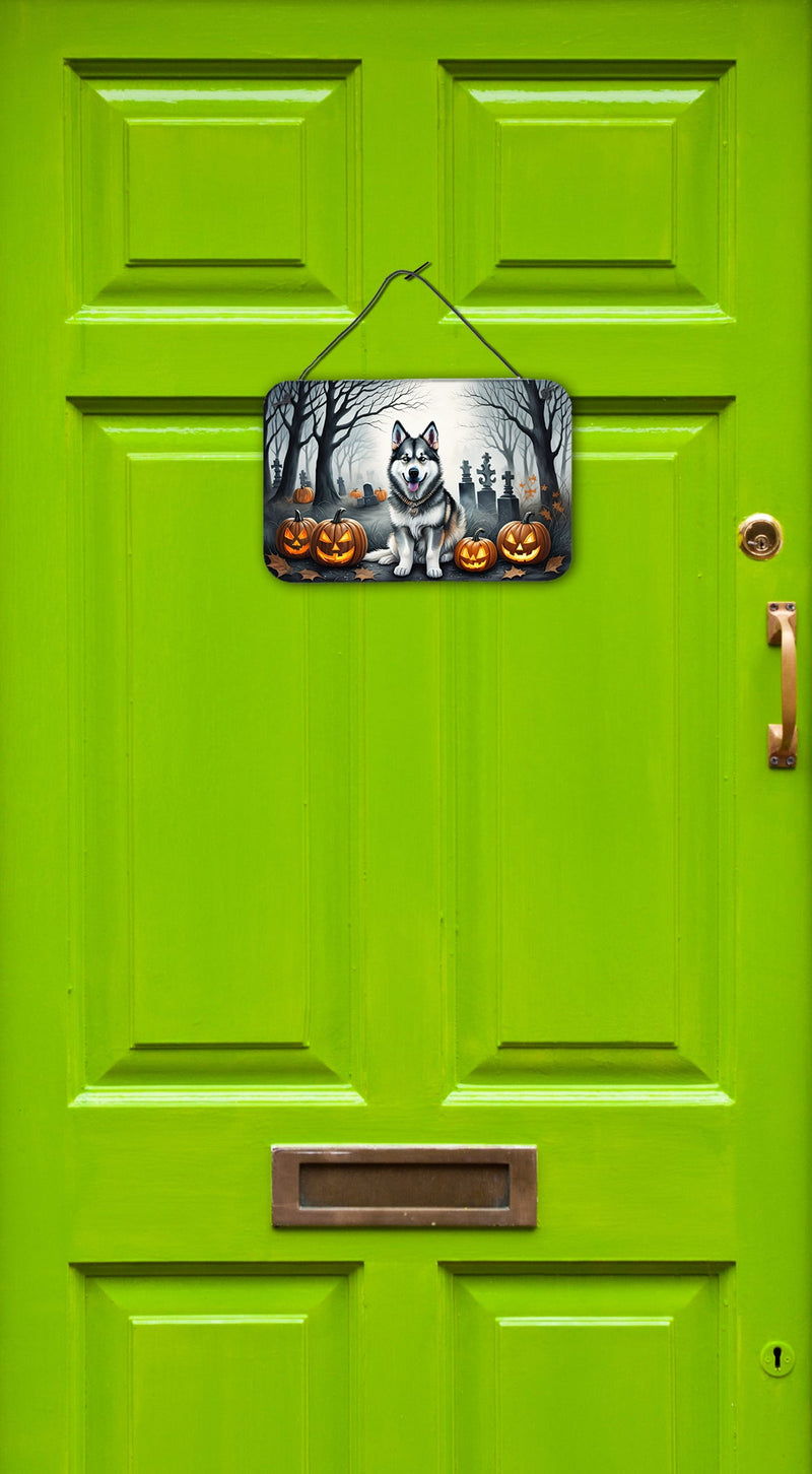 Alaskan Malamute Spooky Halloween Wall or Door Hanging Prints