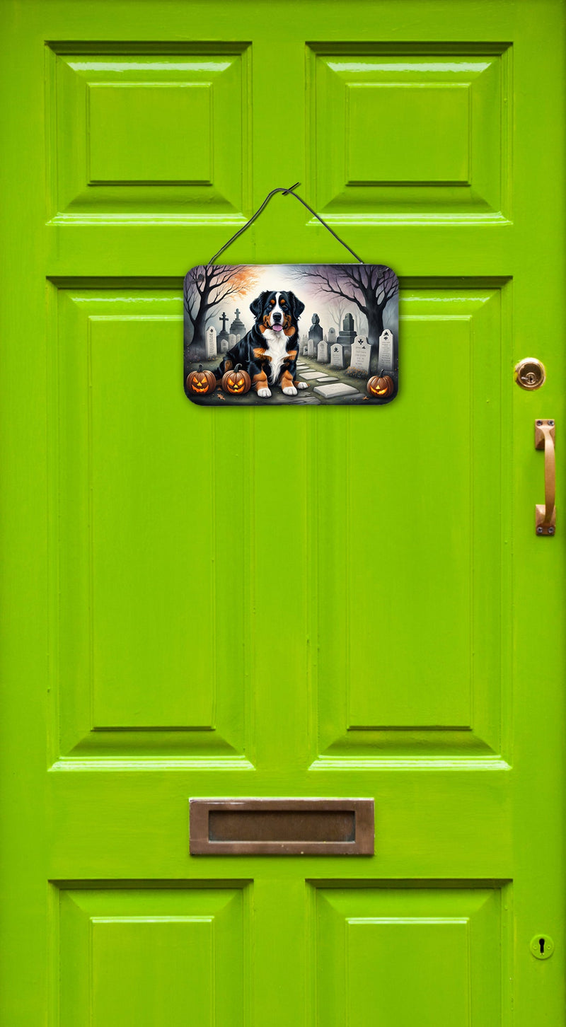 Bernese Mountain Dog Spooky Halloween Wall or Door Hanging Prints