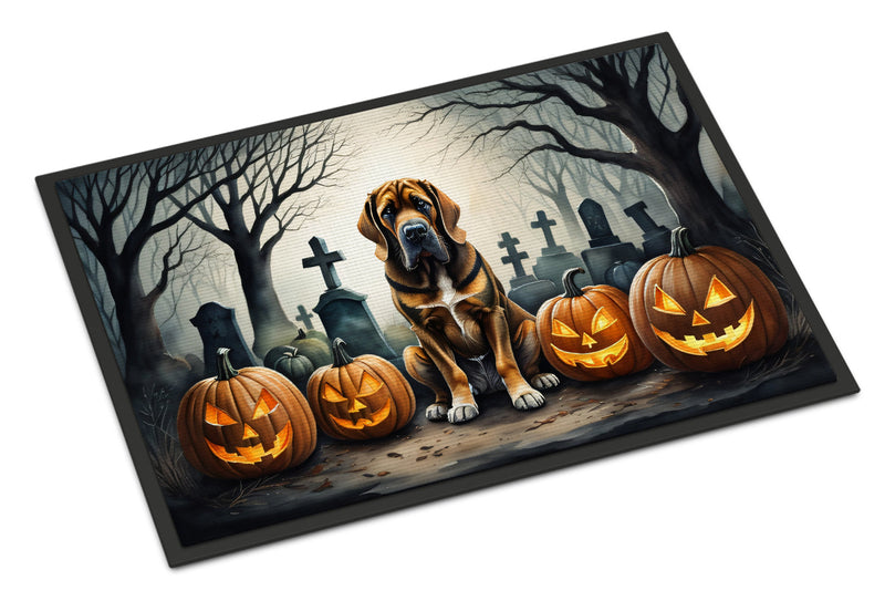 Bloodhound Spooky Halloween Indoor or Outdoor Mat 24x36