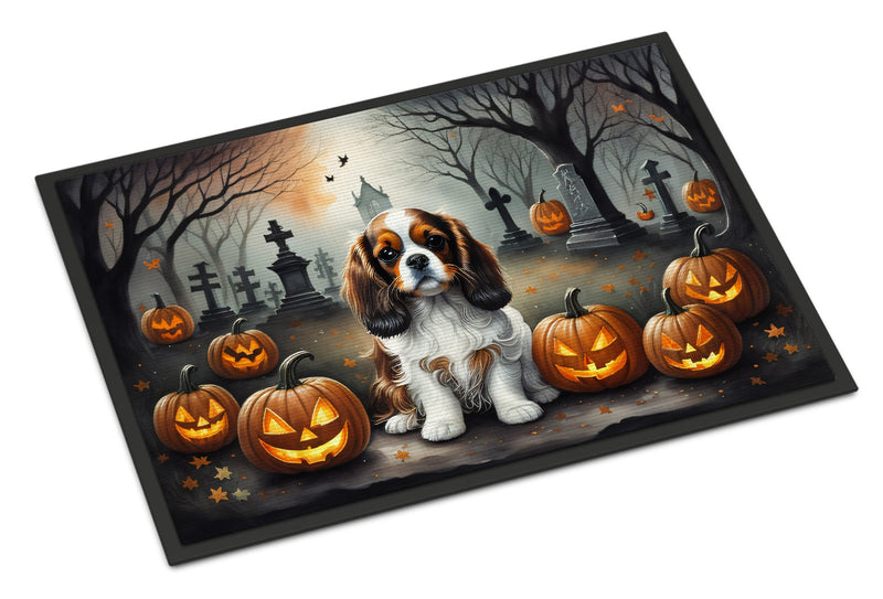 Cavalier Spaniel Spooky Halloween Doormat 18x27