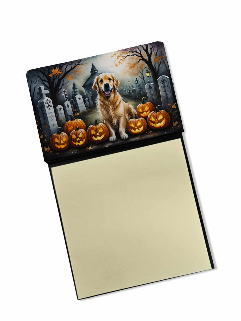 Golden Retriever Spooky Halloween Sticky Note Holder