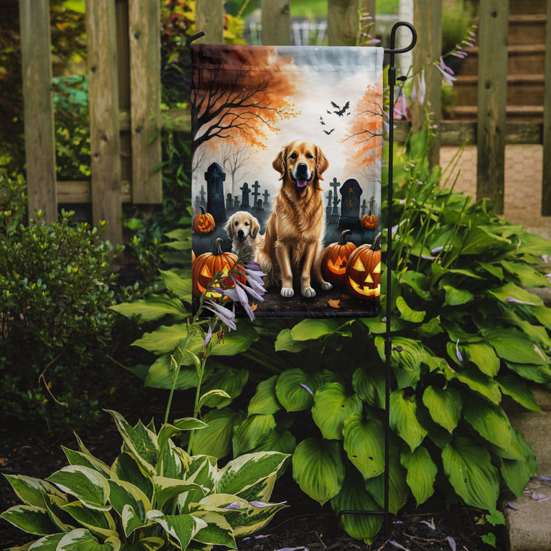 Golden Retriever Spooky Halloween Garden Flag