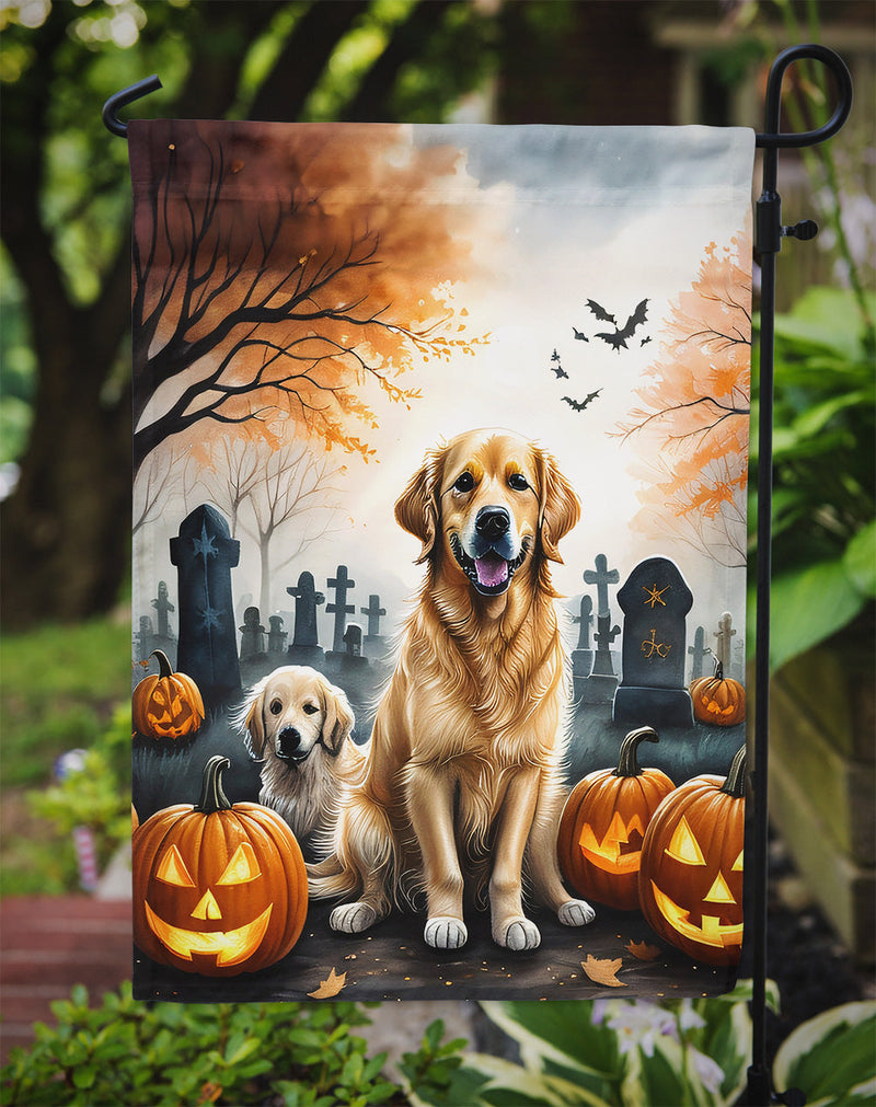 Golden Retriever Spooky Halloween Garden Flag