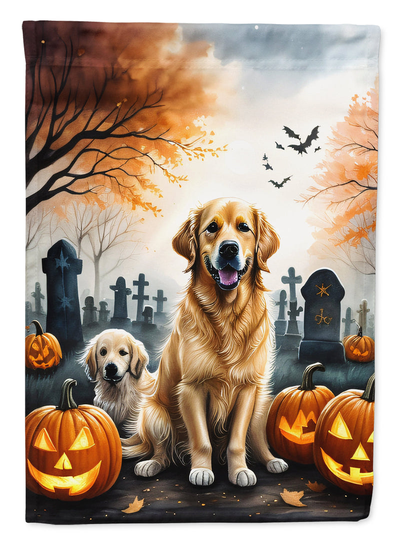 Golden Retriever Spooky Halloween Garden Flag