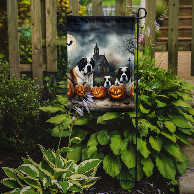 Saint Bernard Spooky Halloween Garden Flag