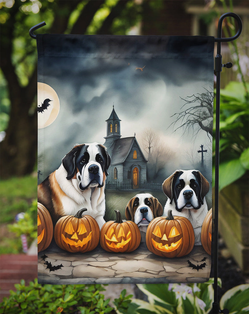 Saint Bernard Spooky Halloween Garden Flag