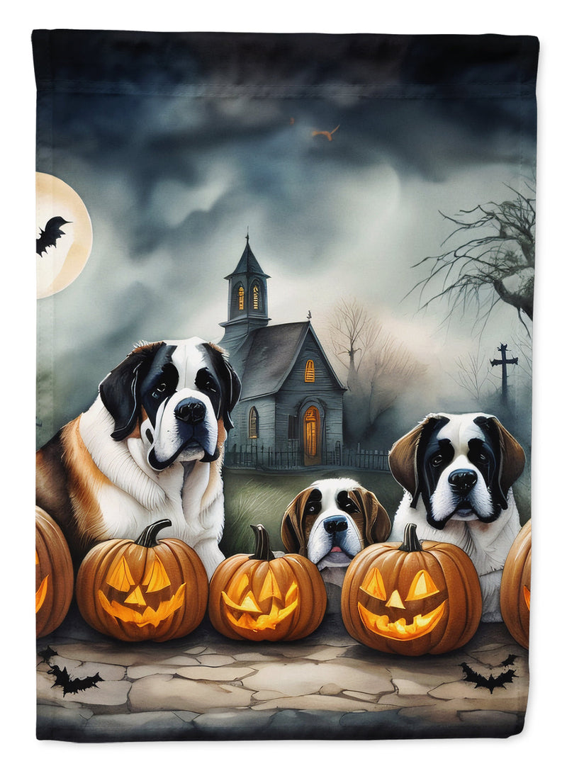 Saint Bernard Spooky Halloween Garden Flag