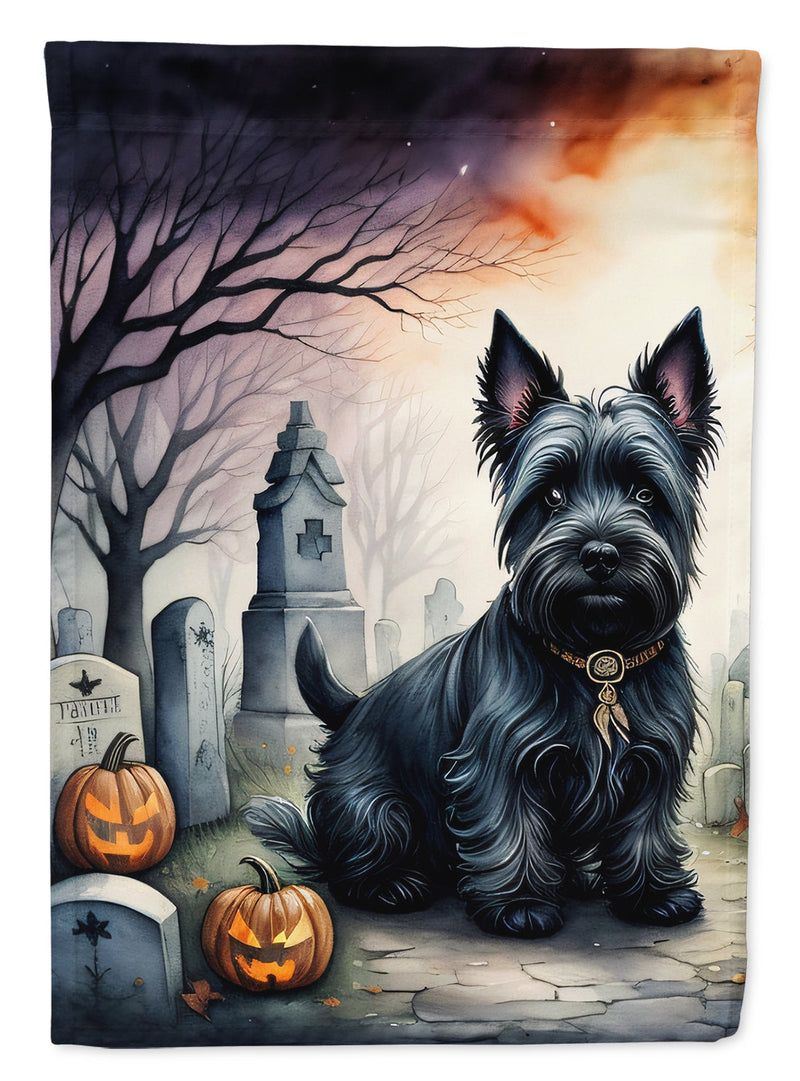 Scottish Terrier Spooky Halloween House Flag