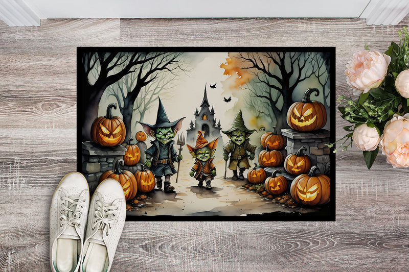 Goblins Spooky Halloween Indoor or Outdoor Mat 24x36