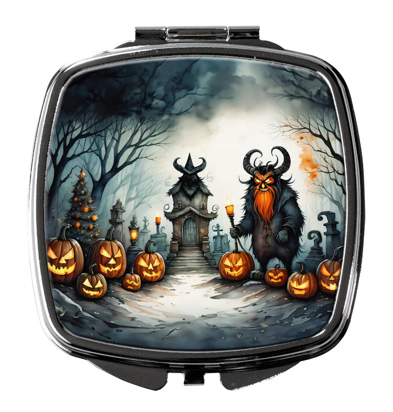 Krampus The Christmas Demon Spooky Halloween Compact Mirror