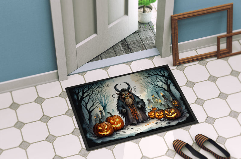 Krampus The Christmas Demon Spooky Halloween Indoor or Outdoor Mat 24x36