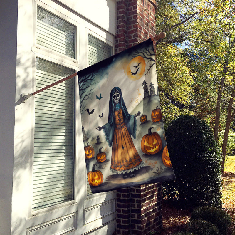 La Llorona Skeleton Spooky Halloween House Flag