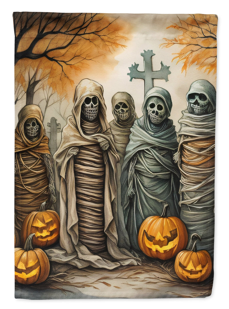 Mummies Spooky Halloween House Flag