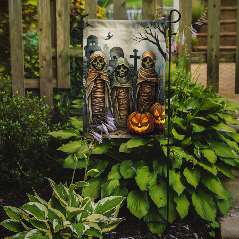 Mummies Spooky Halloween Garden Flag