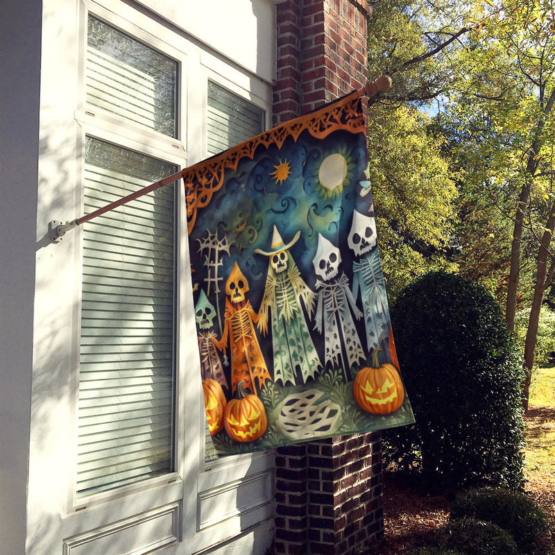 Papel Picado Skeletons Spooky Halloween House Flag