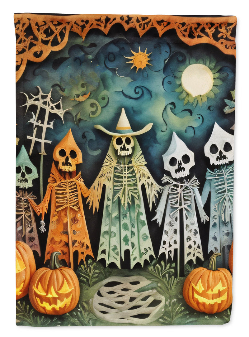 Papel Picado Skeletons Spooky Halloween House Flag