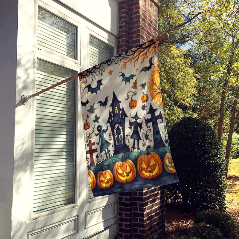 Papel Picado Skeletons Spooky Halloween House Flag