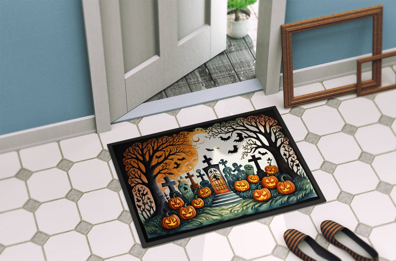 Papel Picado Skeletons Spooky Halloween Doormat 18x27