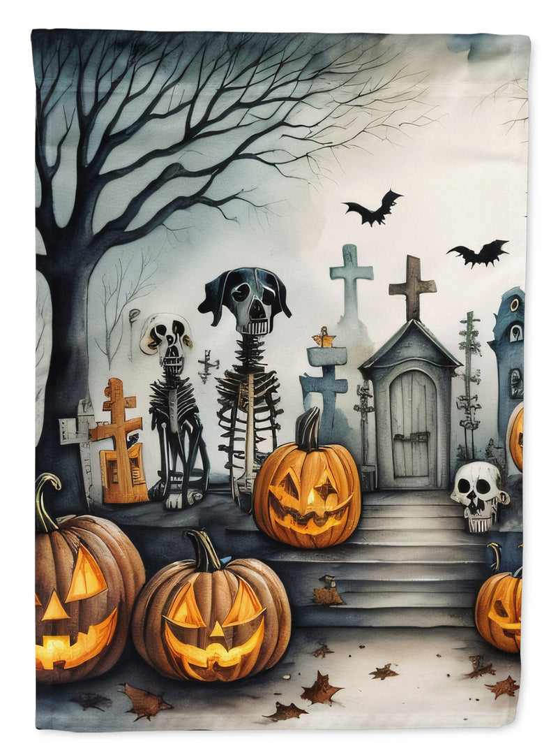 Pet Cemetery Spooky Halloween House Flag