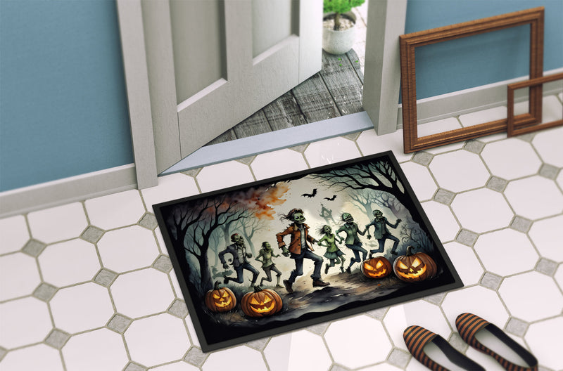 Zombies Spooky Halloween Indoor or Outdoor Mat 24x36