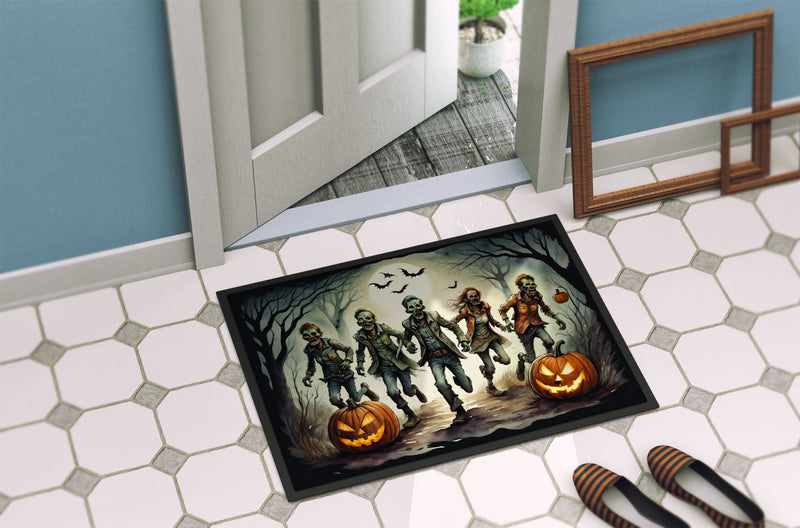 Zombies Spooky Halloween Indoor or Outdoor Mat 24x36