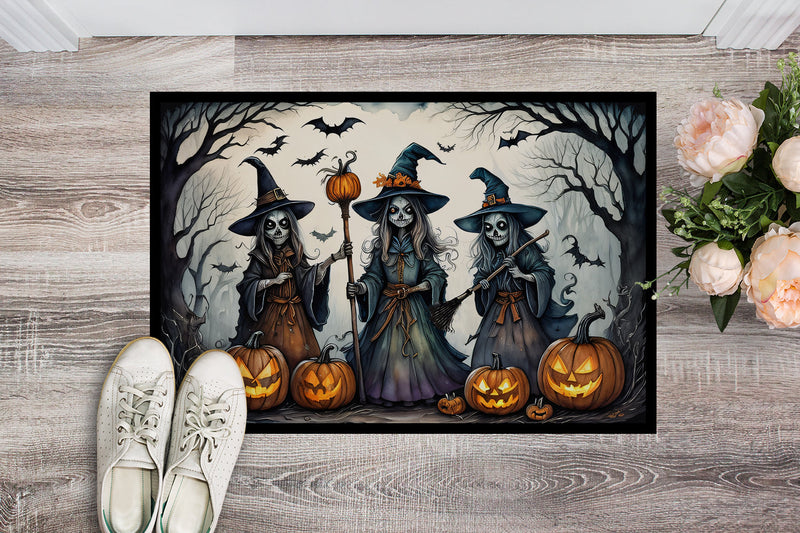 Witches Spooky Halloween Indoor or Outdoor Mat 24x36