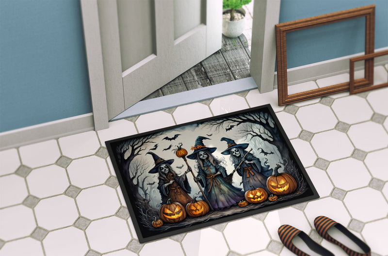 Witches Spooky Halloween Indoor or Outdoor Mat 24x36