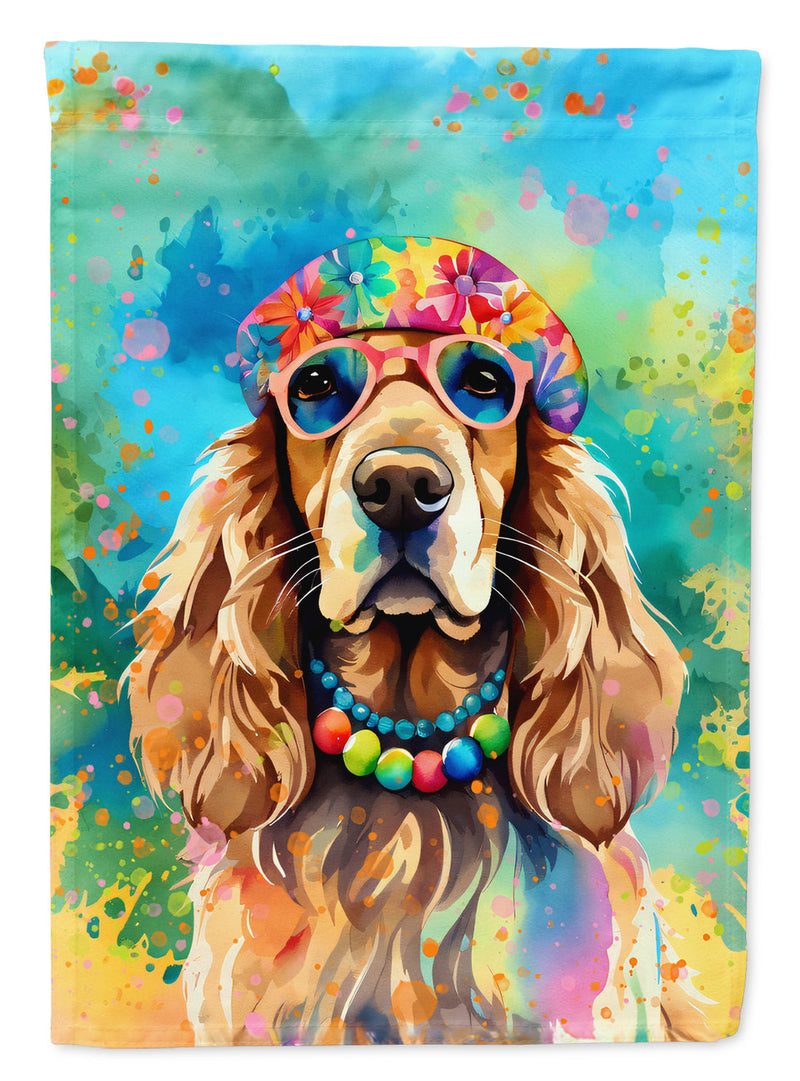 Cocker Spaniel Hippie Dawg House Flag