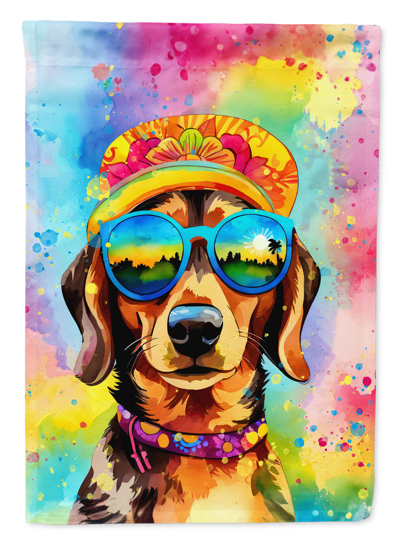 Dachshund Hippie Dawg Garden Flag