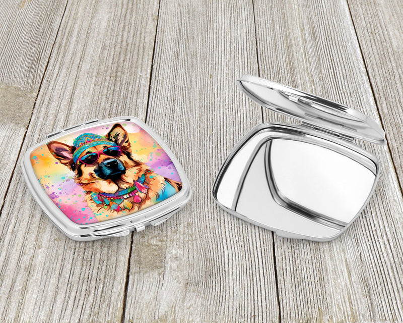 German Shepherd Hippie Dawg Compact Mirror