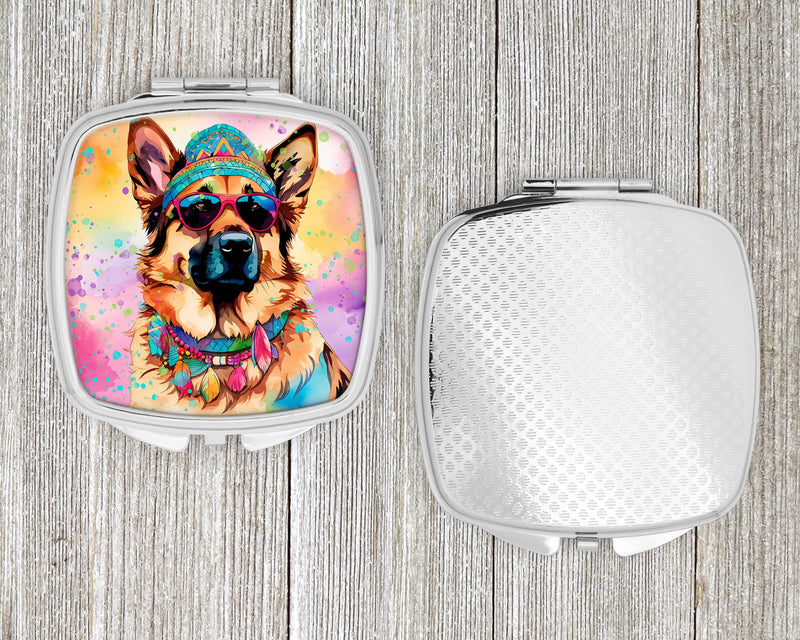 German Shepherd Hippie Dawg Compact Mirror