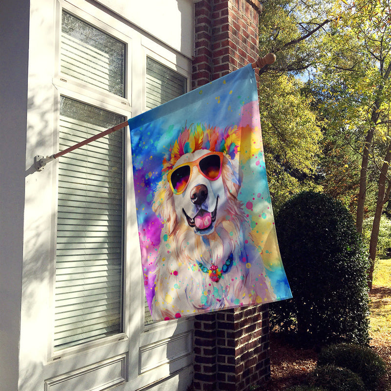 Great Pyrenees Hippie Dawg House Flag