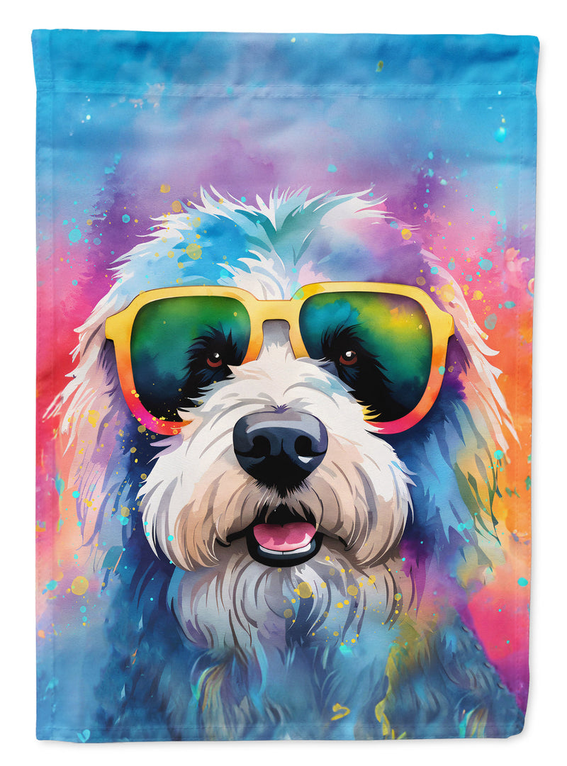 Old English Sheepdog Hippie Dawg Garden Flag