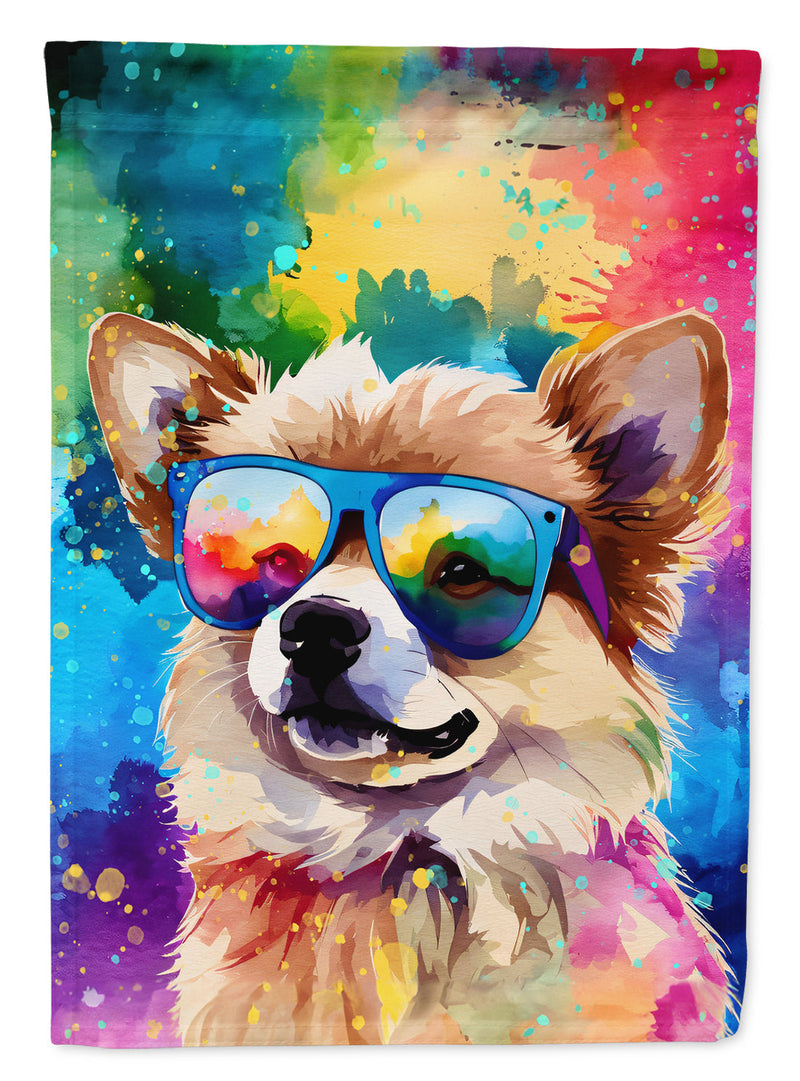 Pomeranian Hippie Dawg House Flag