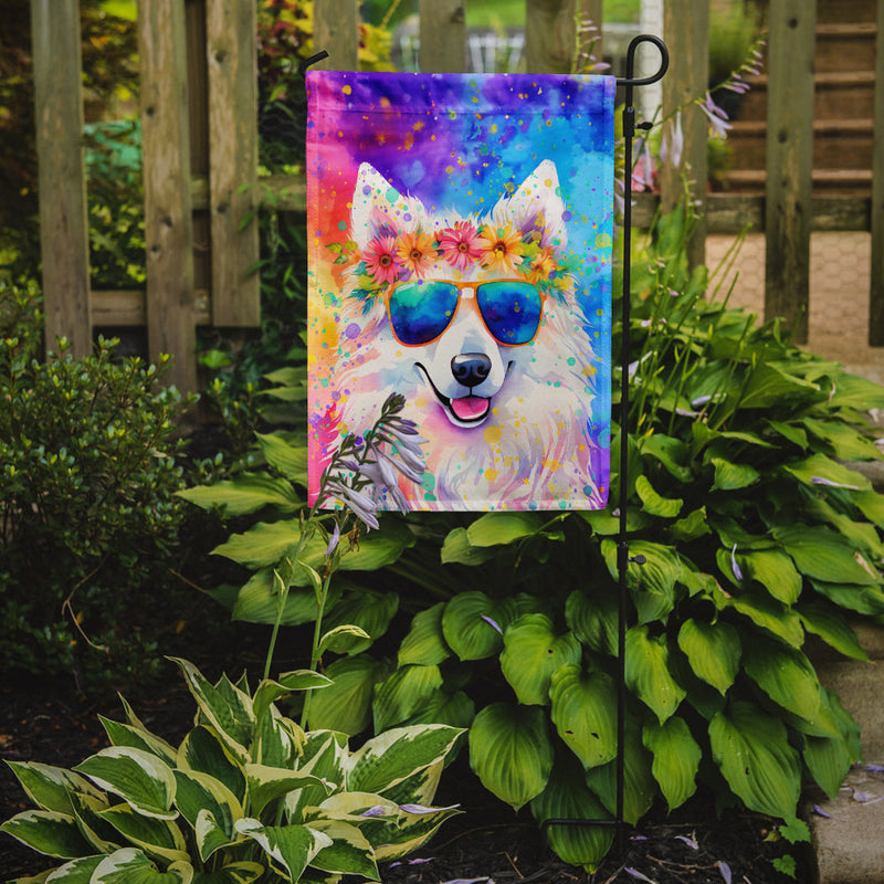 Samoyed Hippie Dawg Garden Flag