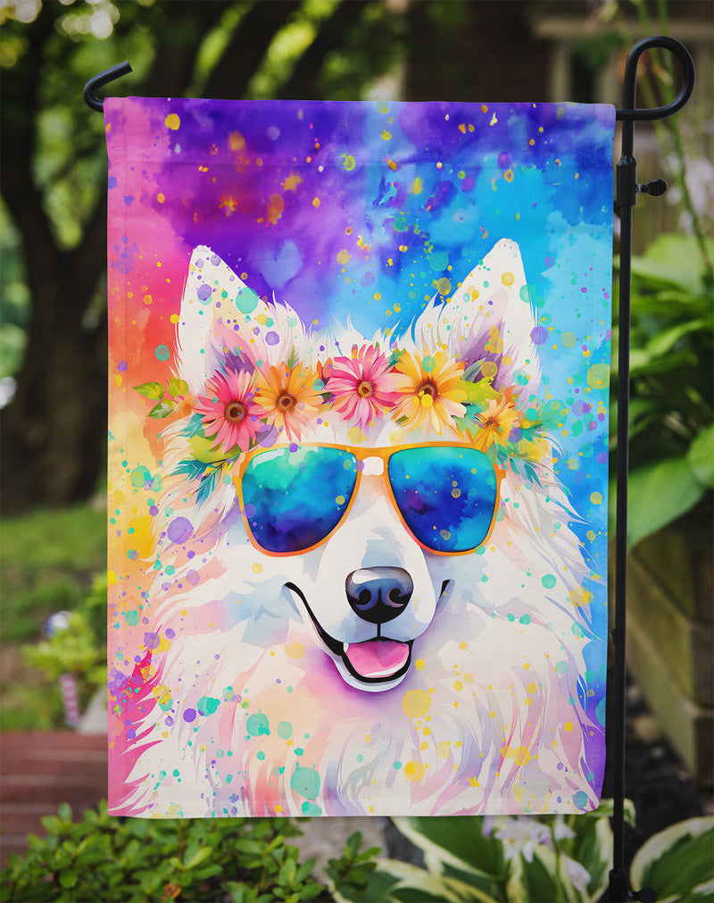 Samoyed Hippie Dawg Garden Flag