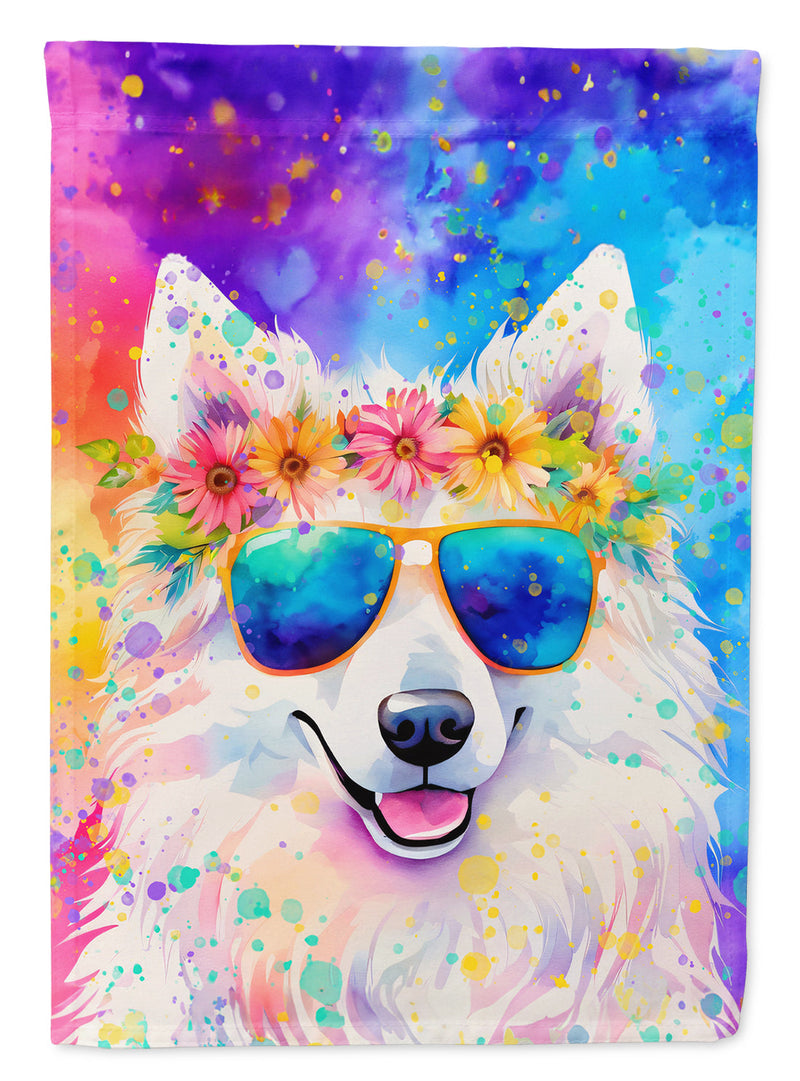 Samoyed Hippie Dawg Garden Flag