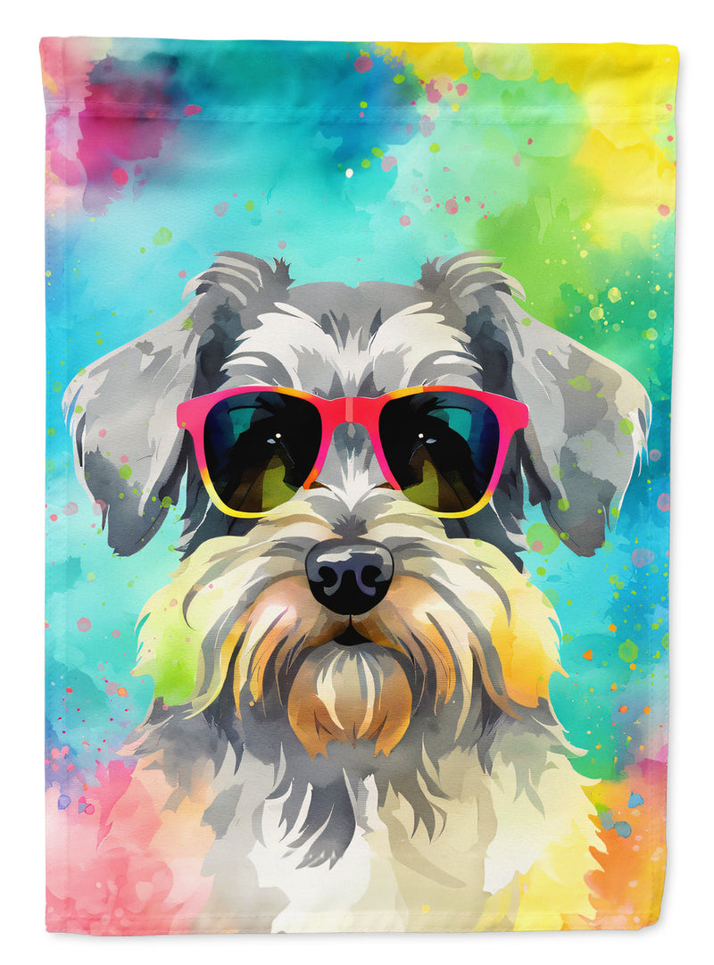 Schnauzer Hippie Dawg Garden Flag