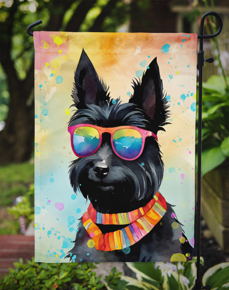 Scottish Terrier Hippie Dawg Garden Flag