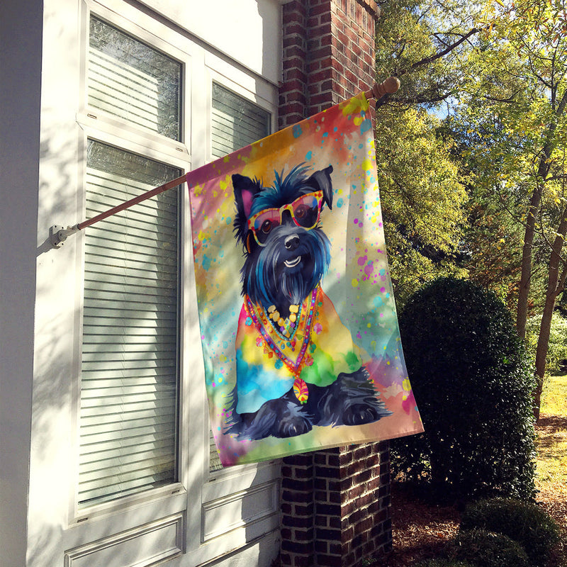 Scottish Terrier Hippie Dawg House Flag