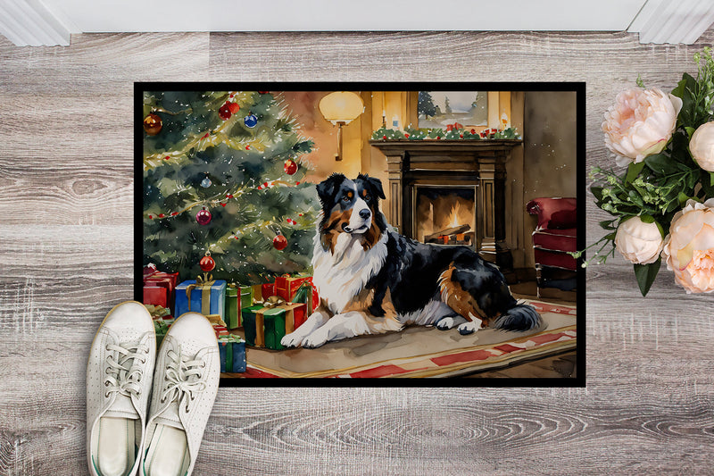 Australian Shepherd Cozy Christmas Doormat