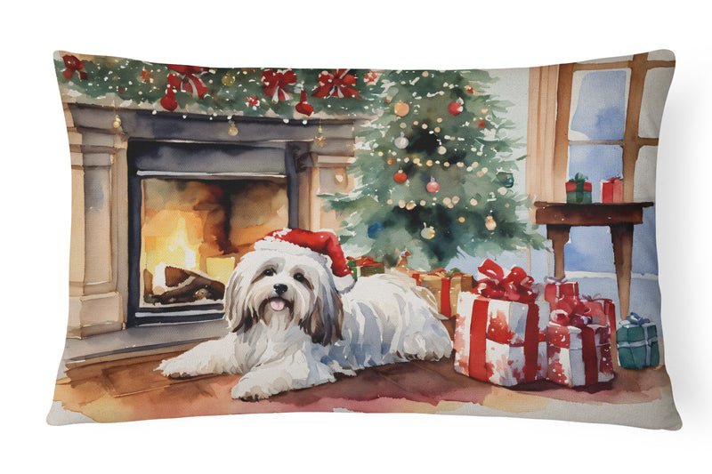 Havanese Cozy Christmas Throw Pillow