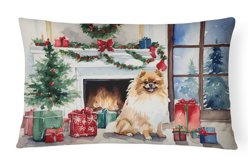 Pomeranian Cozy Christmas Throw Pillow