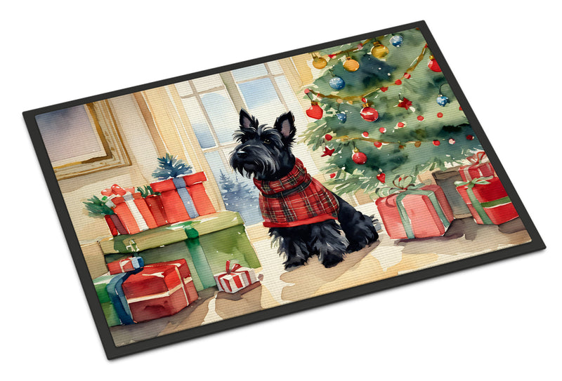 Scottish Terrier Cozy Christmas Doormat