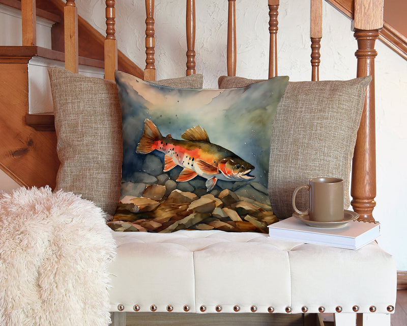 Brook Trout Throw Pillow